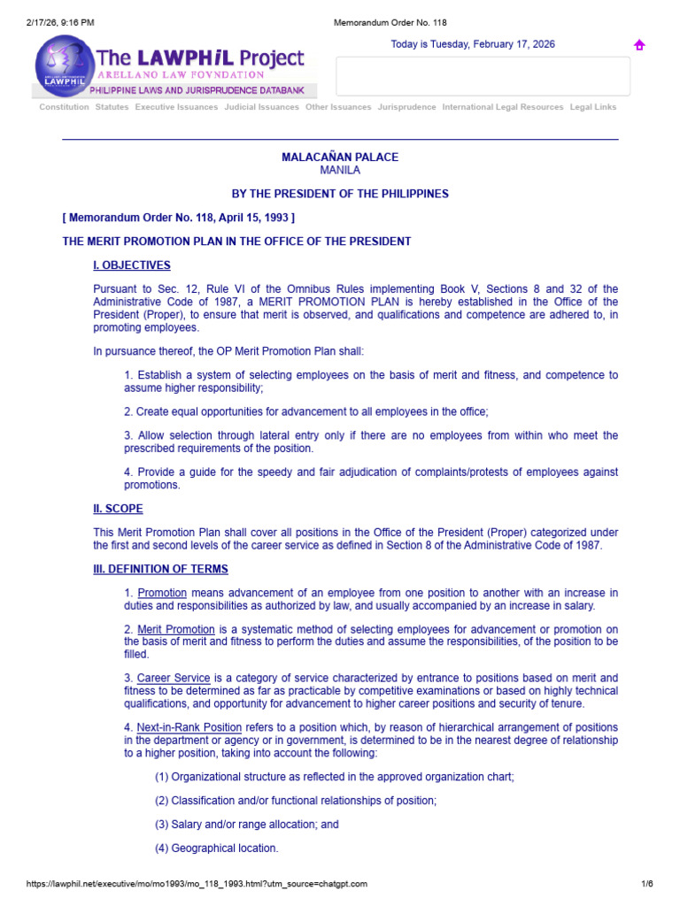 Memorandum Order No. 118 | PDF | Justice | Crime & Violence
