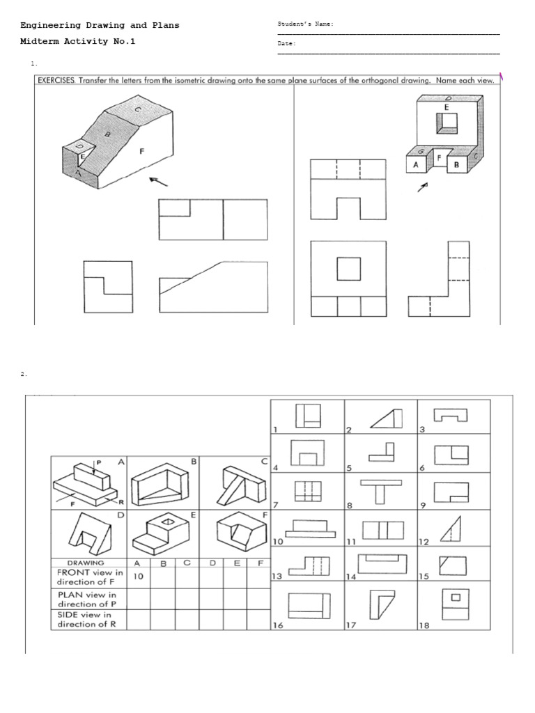 Orthographic Activity 1 | PDF