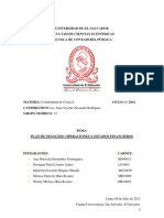 Plan de Negocios, Operaciones y Estados Financieros