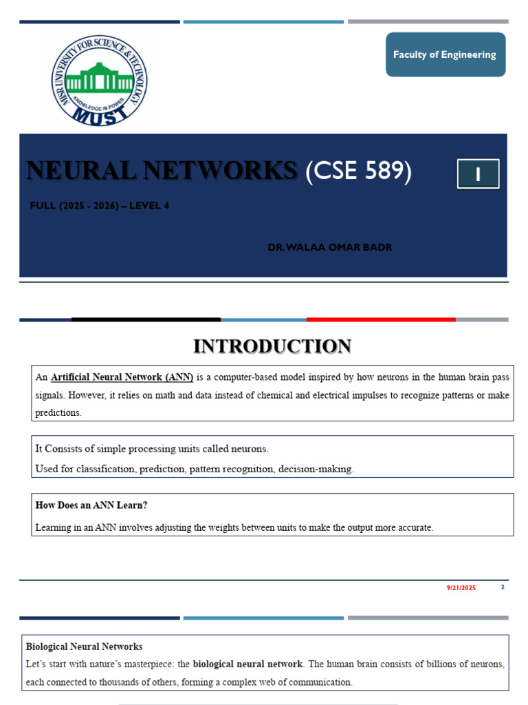 Lec 1 Introduction | PDF | Neuron | Synapse