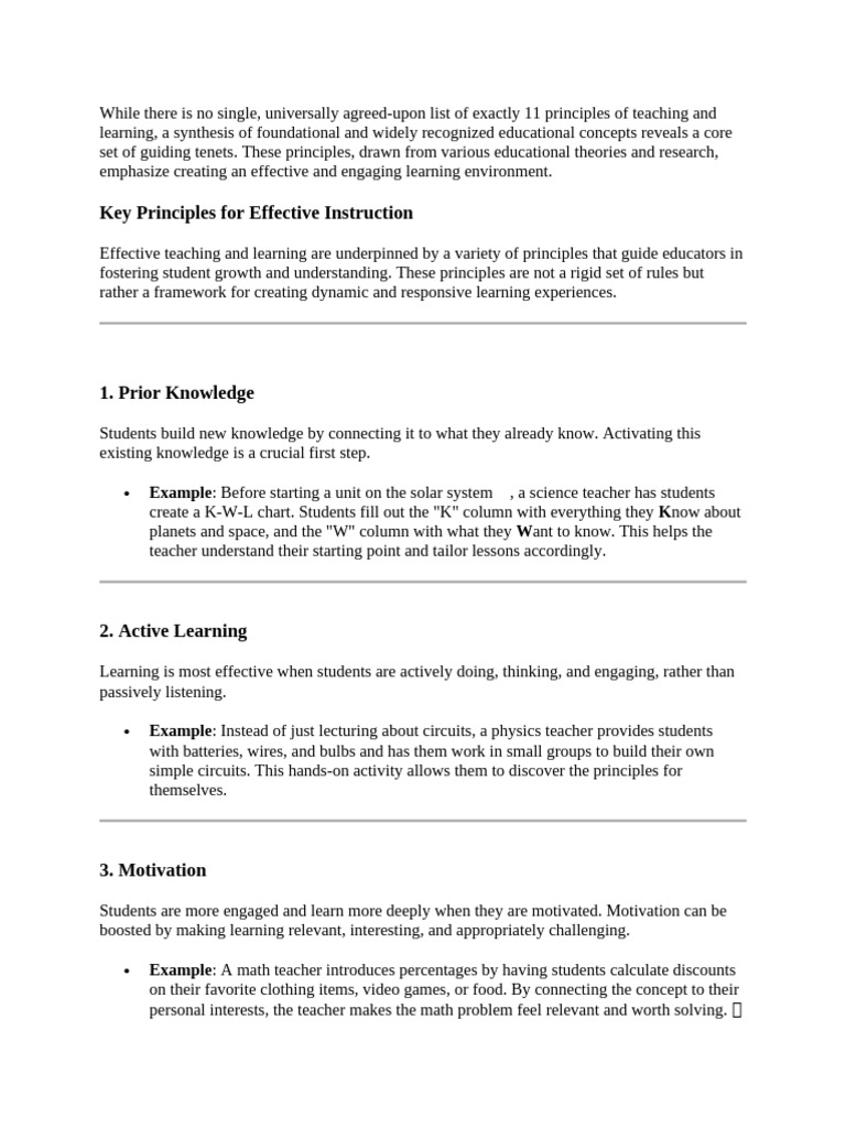 Notes and ExamPrinciples of Teaching | PDF | Rhetoric | Learning