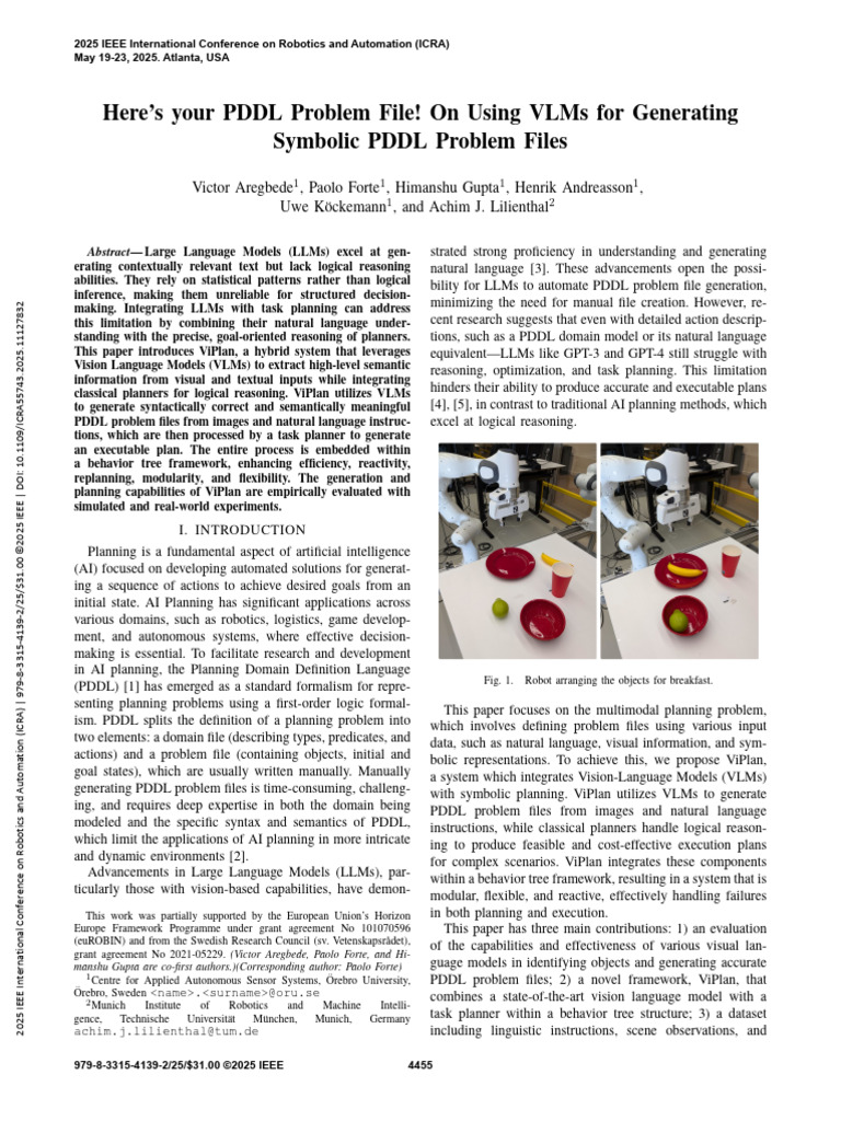Using VLMs For Generating Symbolic PDDL Problem Files | PDF | Parsing ...