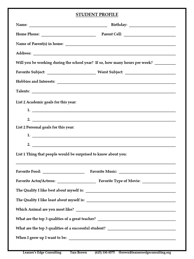 Student Profile | PDF