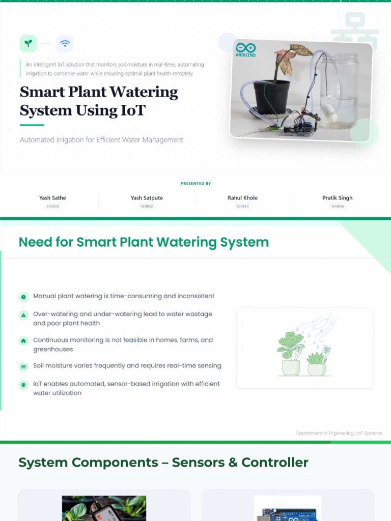 Smart Plant Watering System | PDF