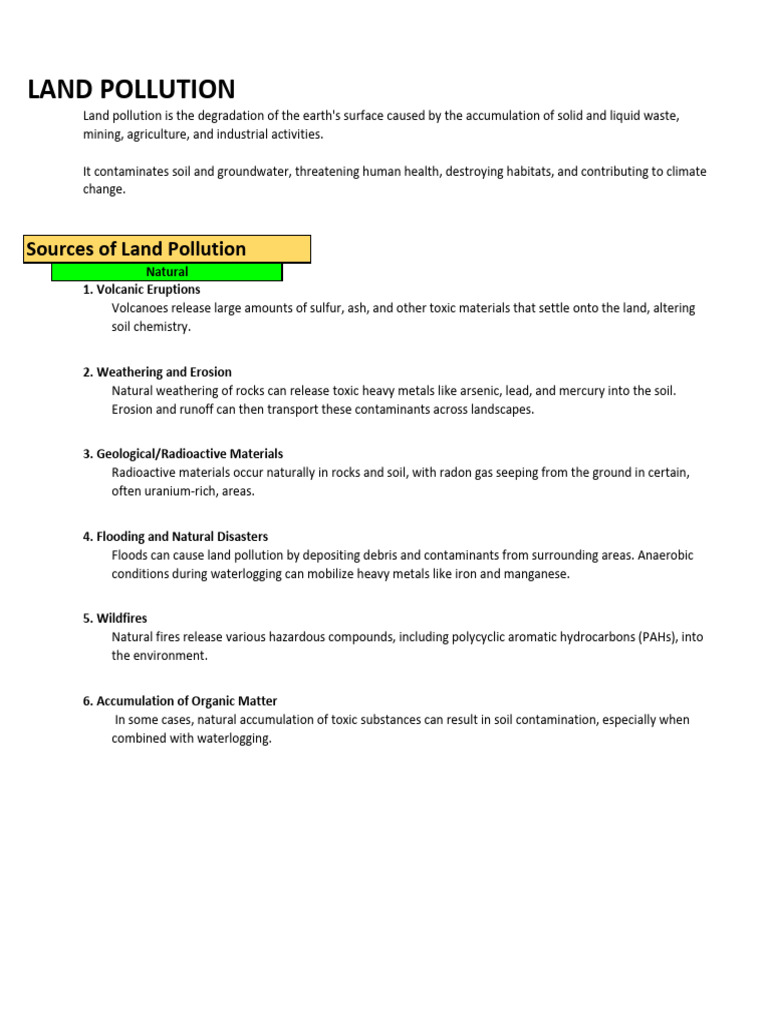 Land Pollution Notes | PDF