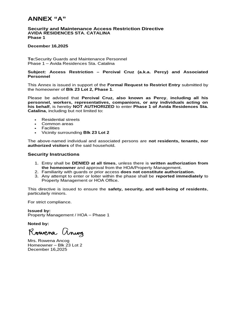ANNEX Letter and Acknowledgment Receipt | PDF