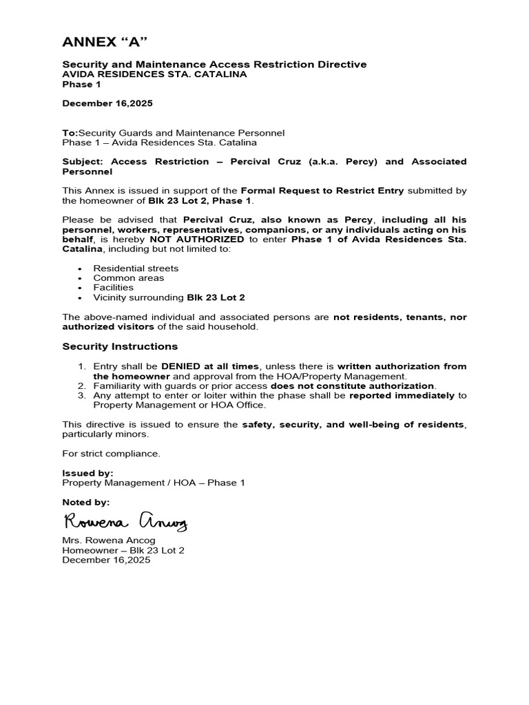 ANNEX Letter and Acknowledgment Receipt | PDF