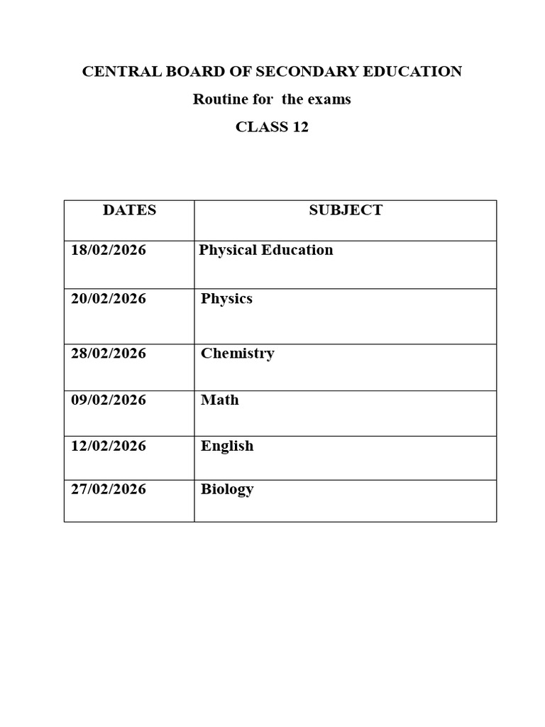 Exam Routine 12 | PDF