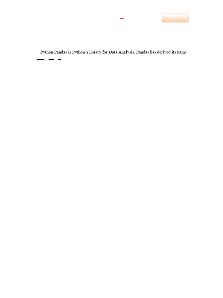 Notes 01. Python Pandas - 1 Series | PDF