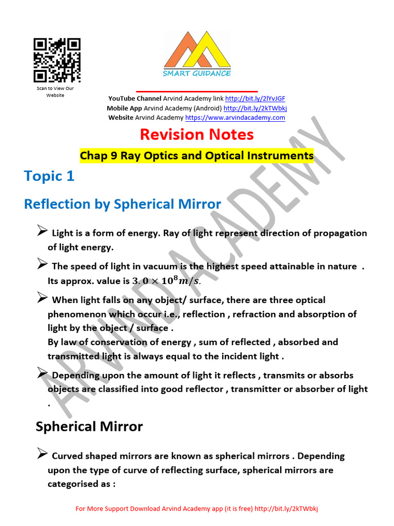 Chap 09 Ray Optics and Optical Instruments (Revisi ...