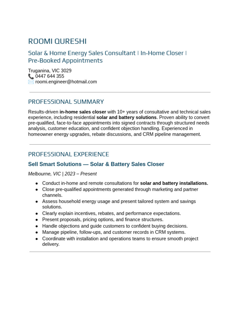 Resume Solar | PDF