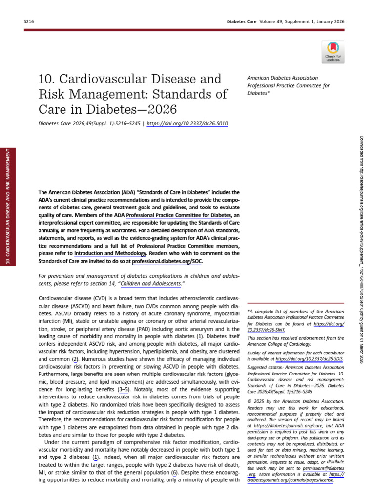 Cardiovascular Disease and Risk Management | PDF | Hypertension ...
