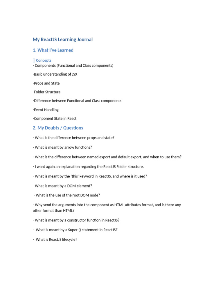 ReactJS Learning | PDF