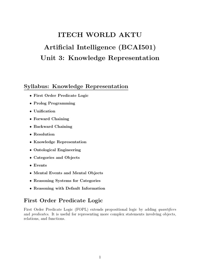 Artificial Intelligence All 5 Units-18-32 | PDF