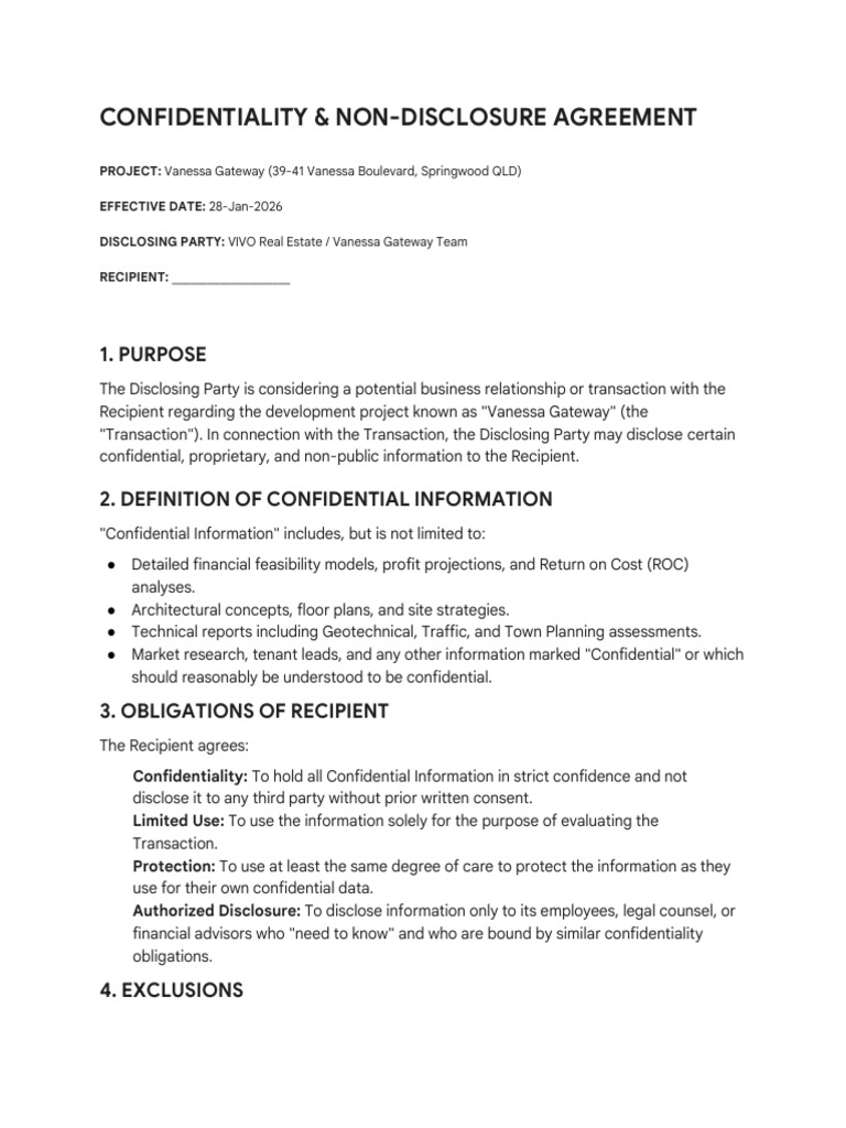 Confidentiality Agreement | PDF | Non Disclosure Agreement | Information