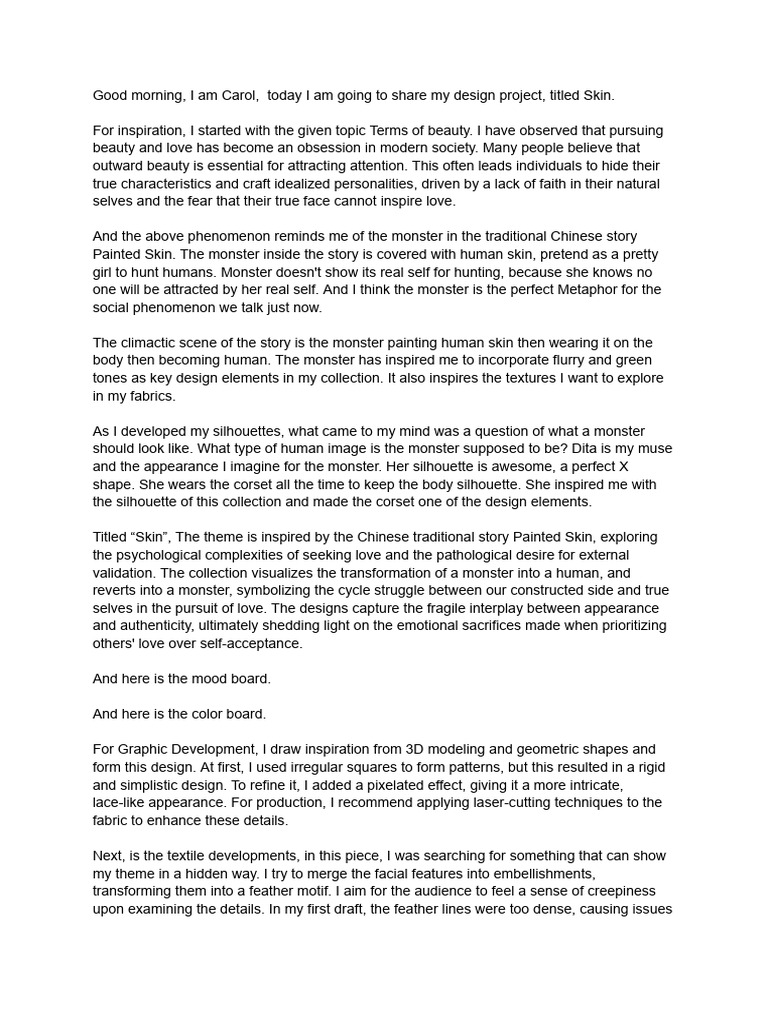 Script of Concept Research | PDF | Dress | Clothing
