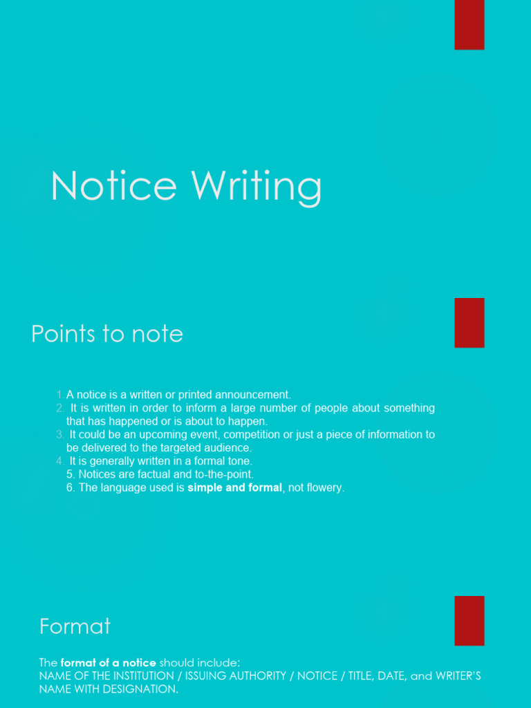 CH 7 A - Notice Writing - PPT - PPTX - 20260214 - 232526 - 0000 | PDF ...
