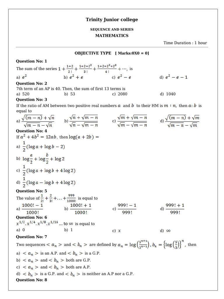 Mathematics (19 12 2025) | PDF | Algebra | Mathematical Concepts