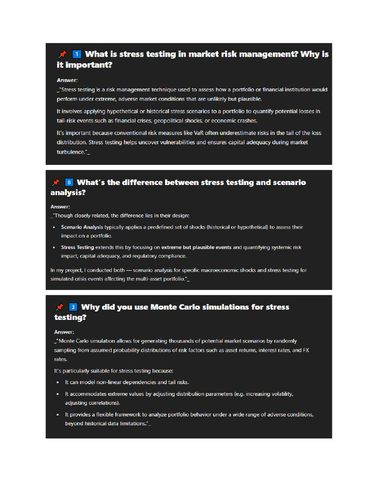 Stress Testing Notes | PDF