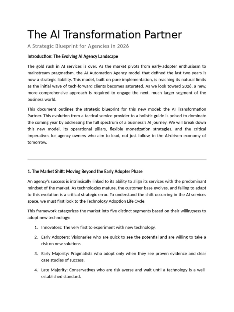 The AI Transformation Partner | PDF | Artificial Intelligence ...