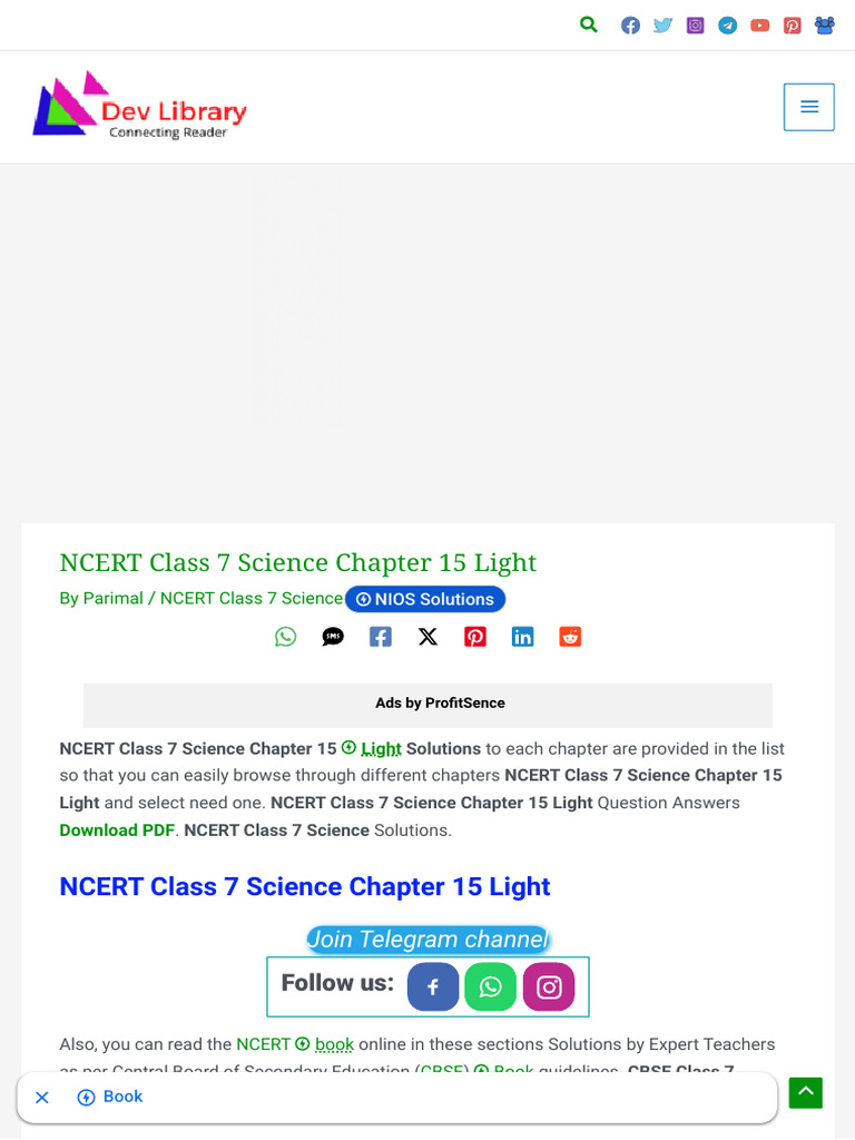 NCERT Class 7 Science Chapter 15 Light - Dev Libra - 1771477424710 ...