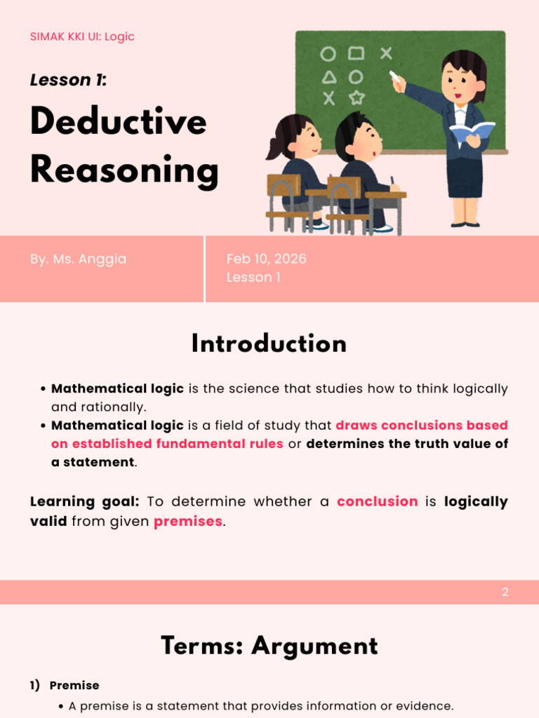 01 Deductive Reasoning | PDF | Argument | Logic