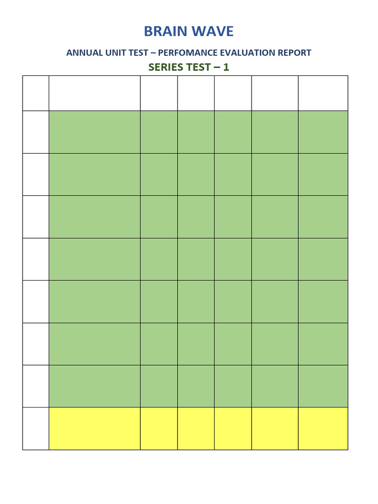 Series Test 1 Progress Report 1 | PDF