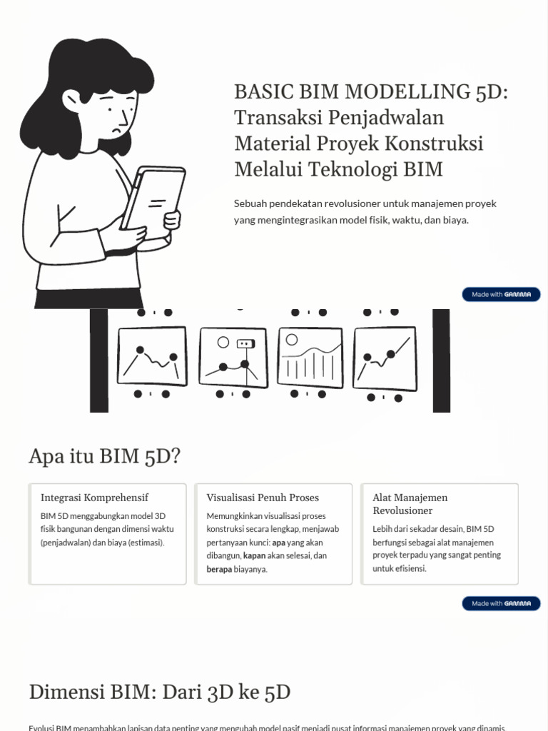 BASIC BIM MODELLING 5D Transaksi Penjadwalan Material Proyek Konstruksi ...