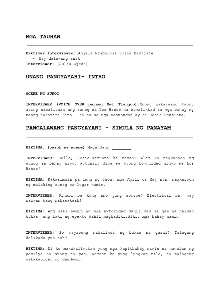 Video (Culminating) - Script | PDF