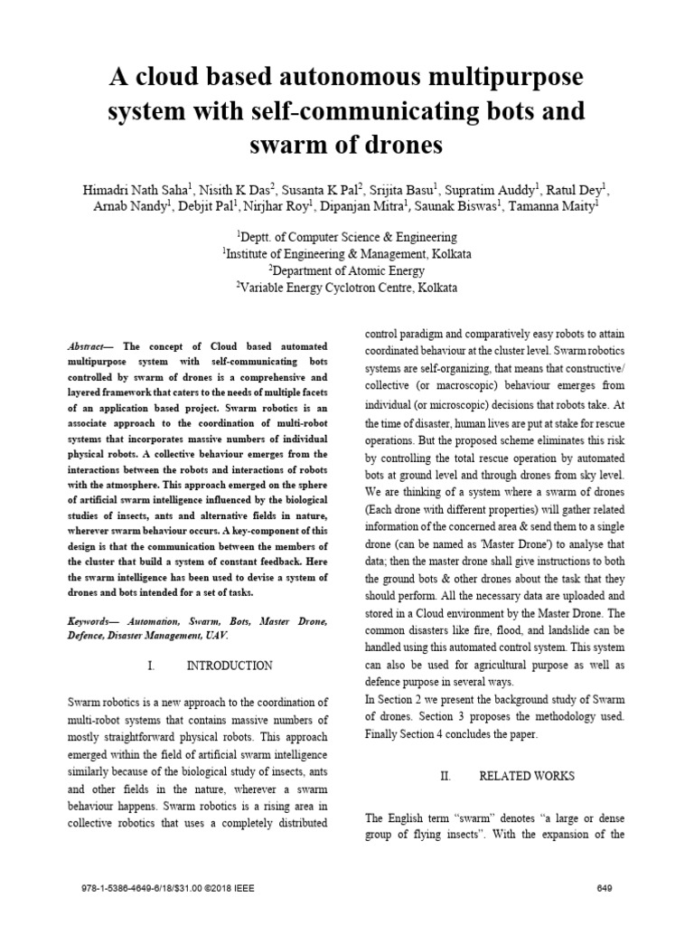 A Cloud Based Autonomous Multipurpose System With Self-Communicating ...