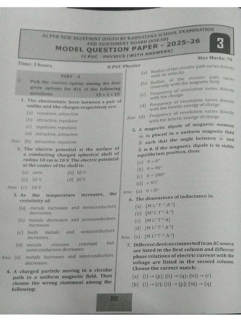 Physics Sol Model 3 | PDF