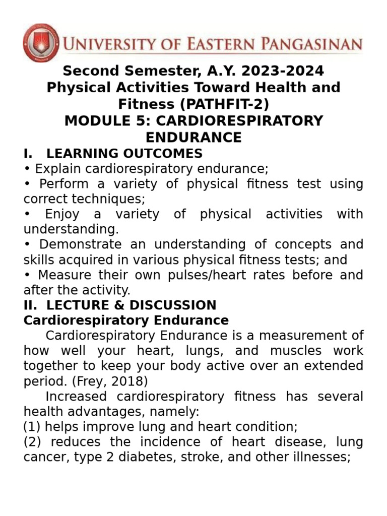Pathfit 2 Module 5 | PDF | Physical Fitness | Heart Rate