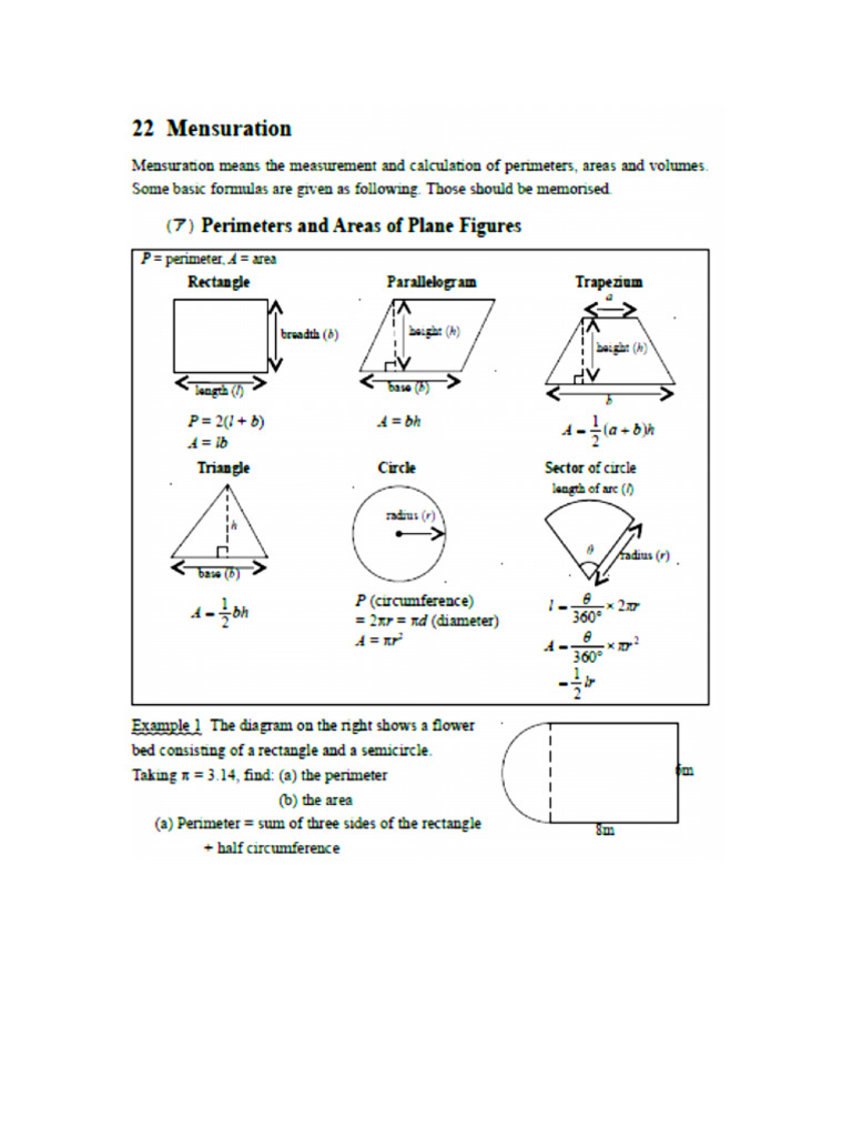 MENSURATION | PDF