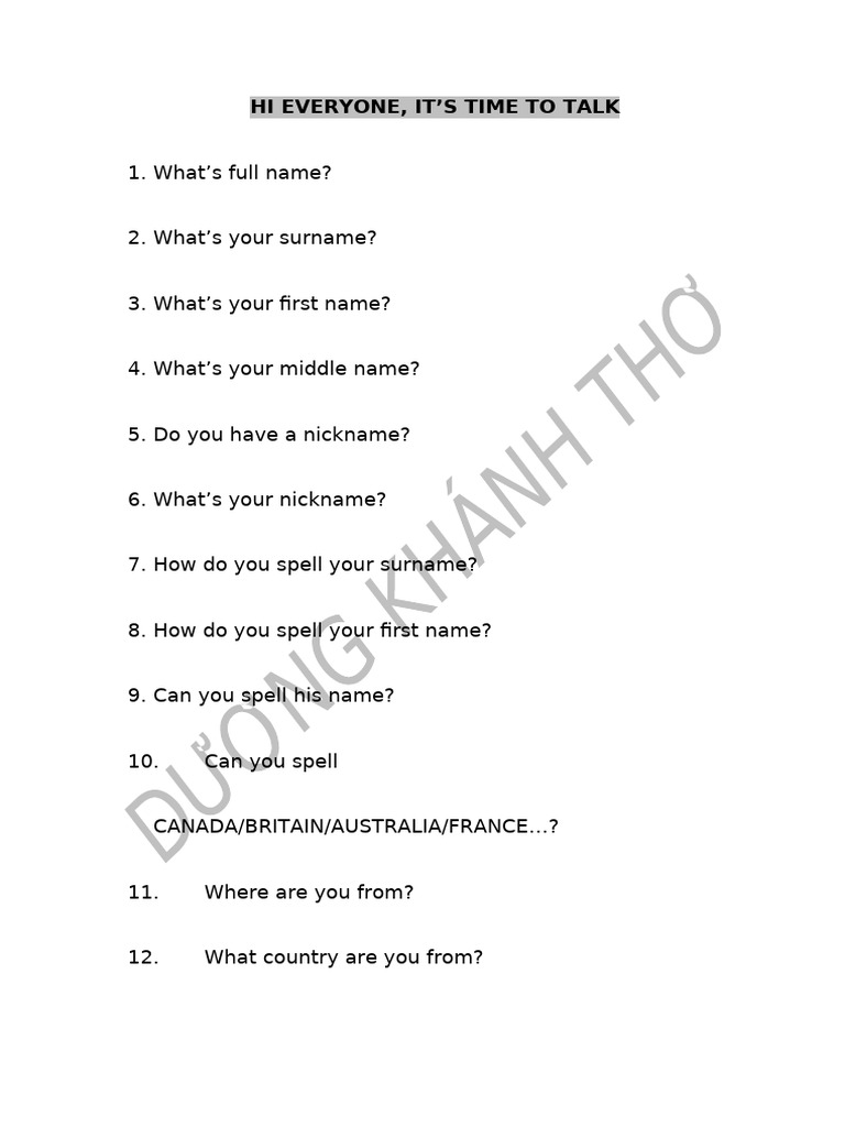 Hi Everyone | PDF