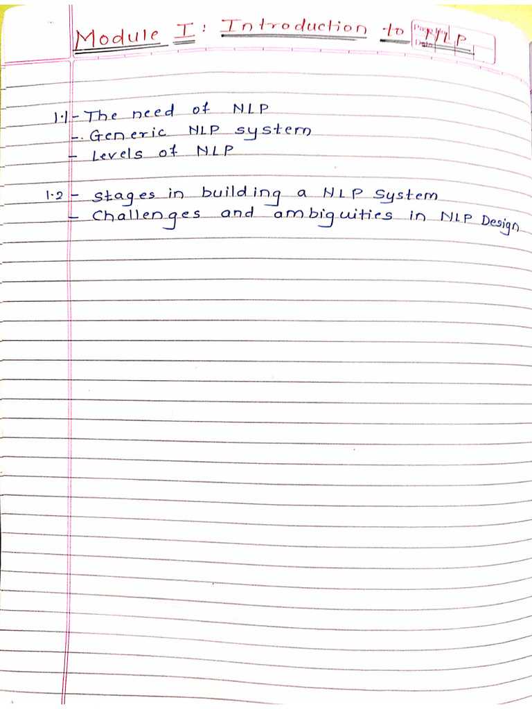 NLP Module 1 | PDF