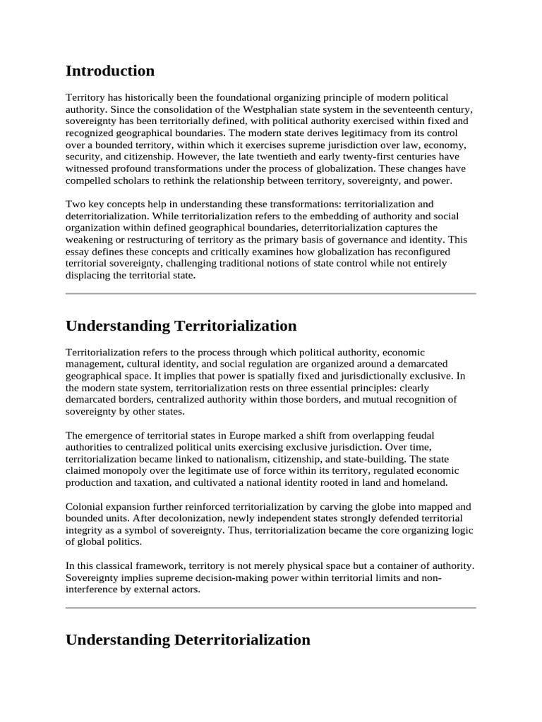 Global Politics Assignment | PDF | Globalization | State (Polity)