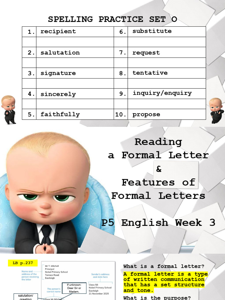 Week 3 Reading A Formal Letter & Features of Formal Letters | PDF | Madam