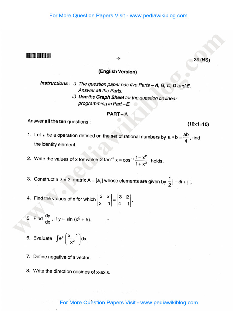 2015 Maths Board Que Paper | PDF