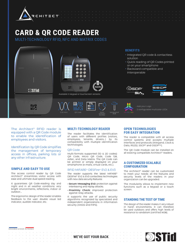 Flyer Architect Arc Aq 2 | PDF | Radio Frequency Identification | Qr Code