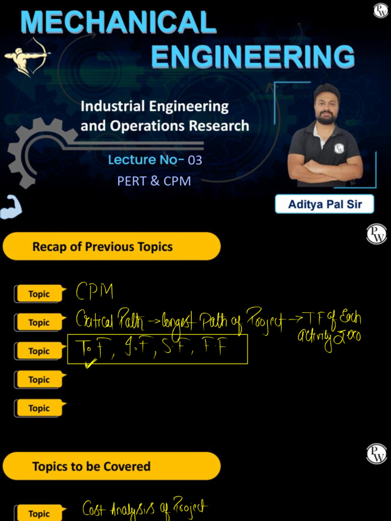 Pert & CPM 03 Class Notes | PDF