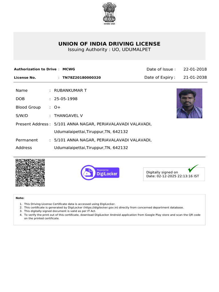 Driving License | PDF
