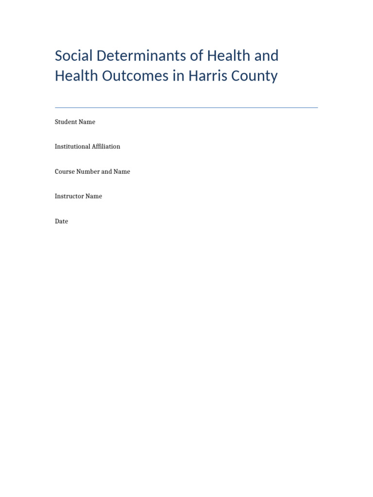 Humanized SDOH Paper | PDF | Chronic Condition | Health Equity