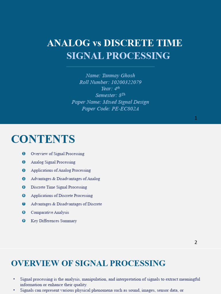 Tanmay Ghosh - Mixed Signal Design | PDF | Sampling (Signal Processing ...