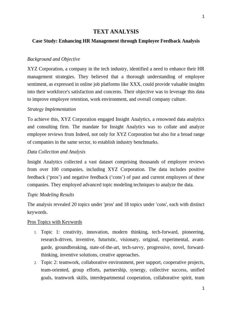 Case Study 5 - Text Analysis | PDF | Analytics | Human Resources