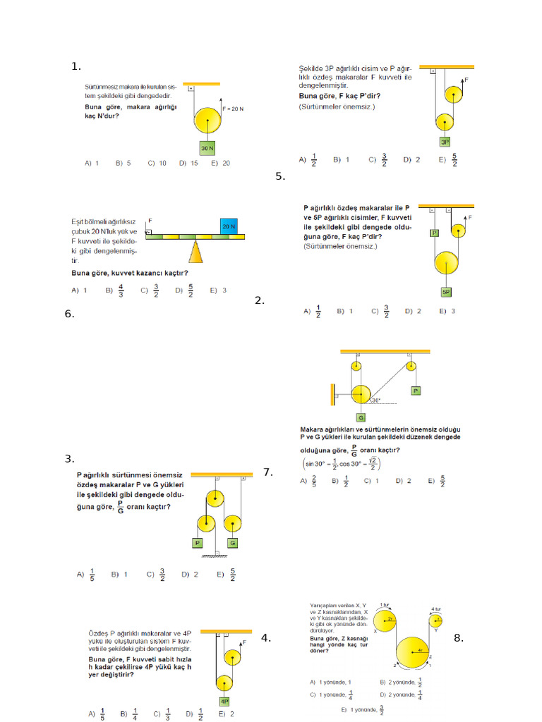 Basit Makineler | PDF