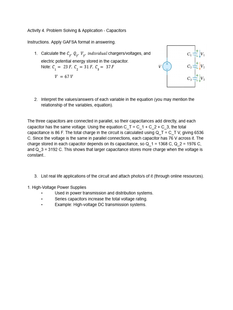 Panogan - Activity 4 | PDF | Capacitor | Series And Parallel Circuits