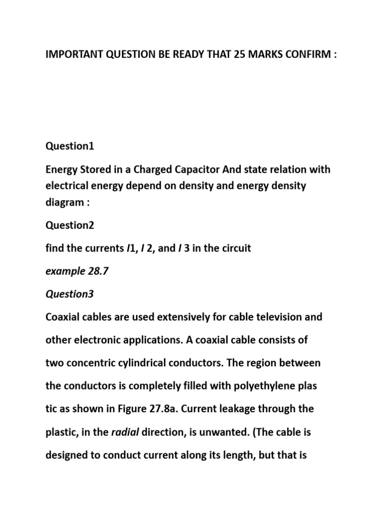 Important Question Be Ready That 25 Marks Confirm | PDF