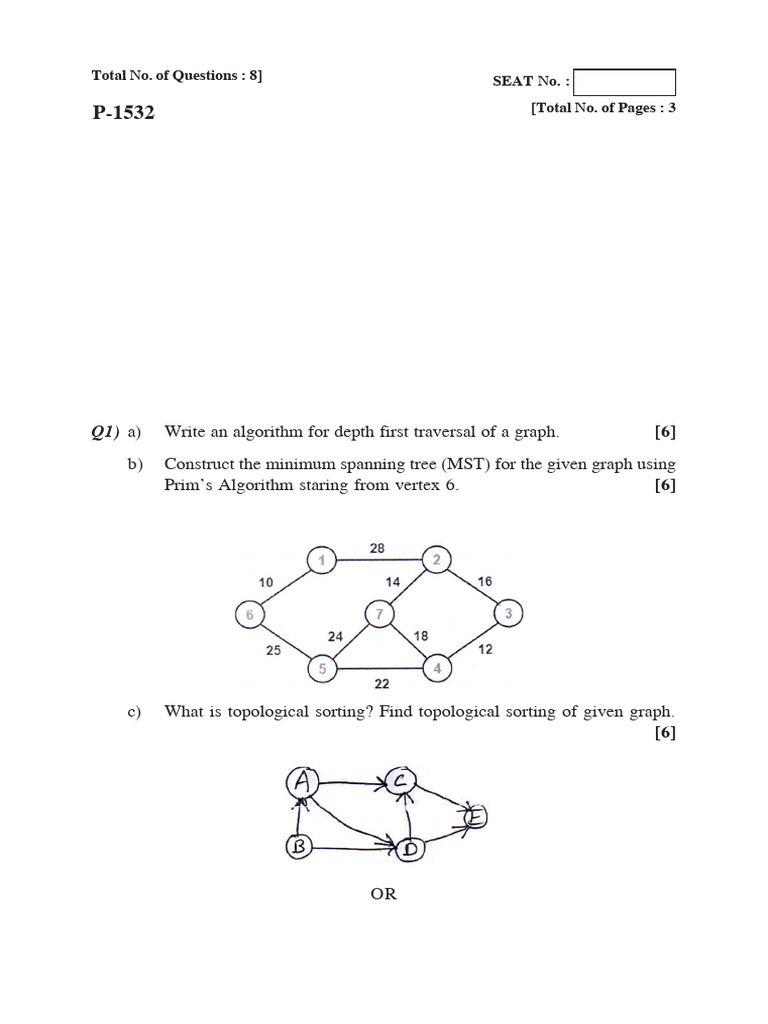 May Jun 2023-8 | PDF | Graph Theory | Theoretical Computer Science