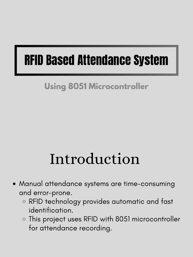 RFID Based Attendance System 8051.pptx 20260217 064942 0000 | PDF