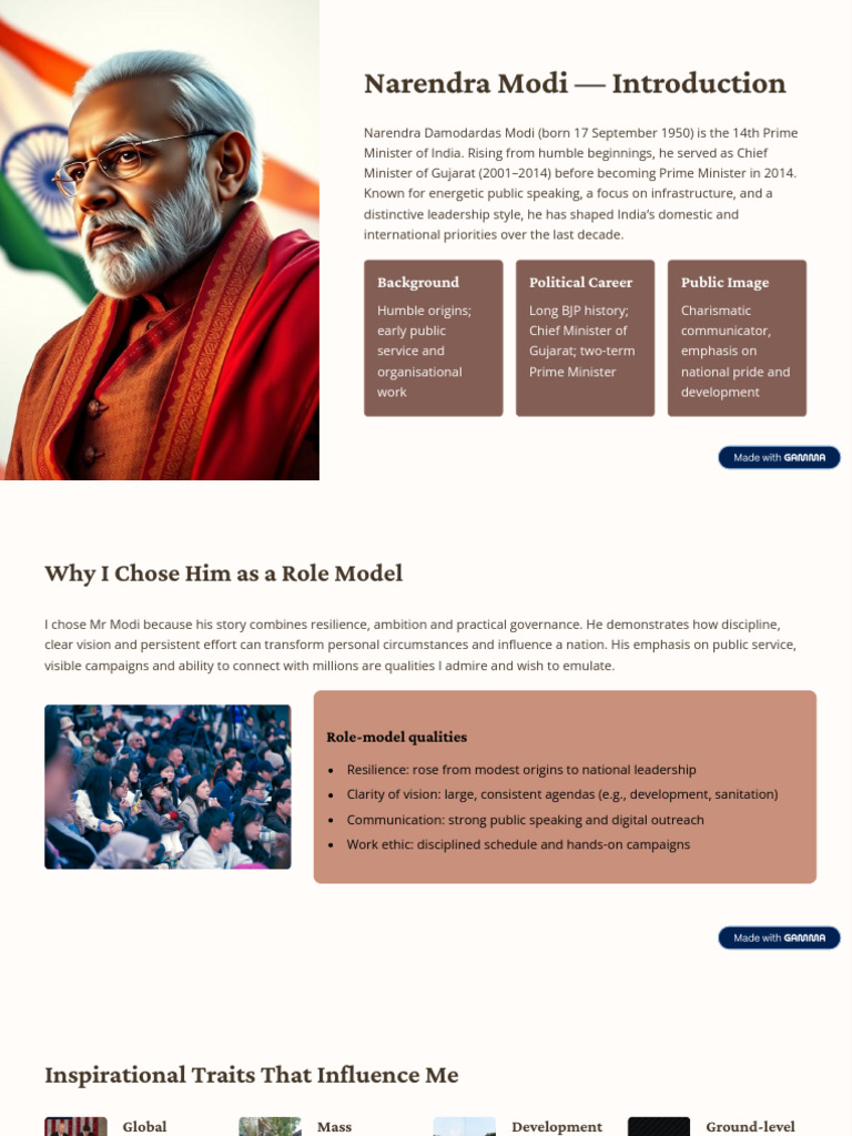 Narendra Modi Introduction | PDF | Narendra Modi